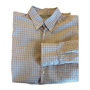 Brunello Cucinelli Mens Basic Fit Red Plaid Button Down Shirt Made in Italy XXXL